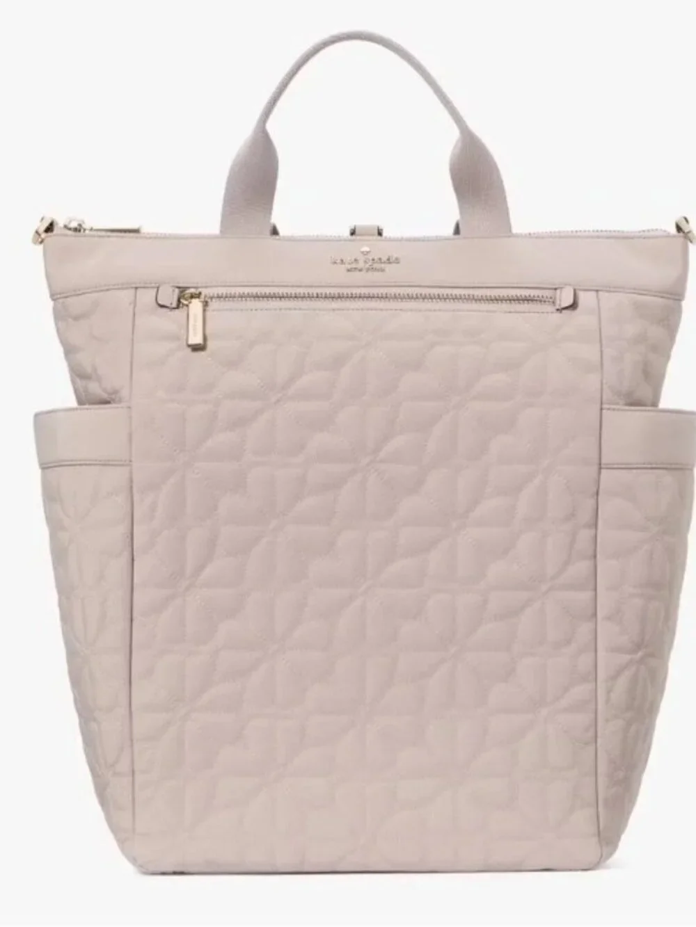 Kate Spade Flower Quited Laptop Backpack/Crossbody Bag Like New